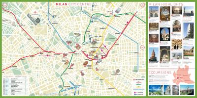 市内観光ミラノの地図