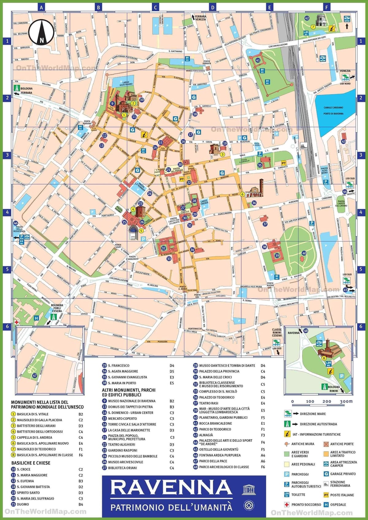 ミラノイタリアの名所を地図