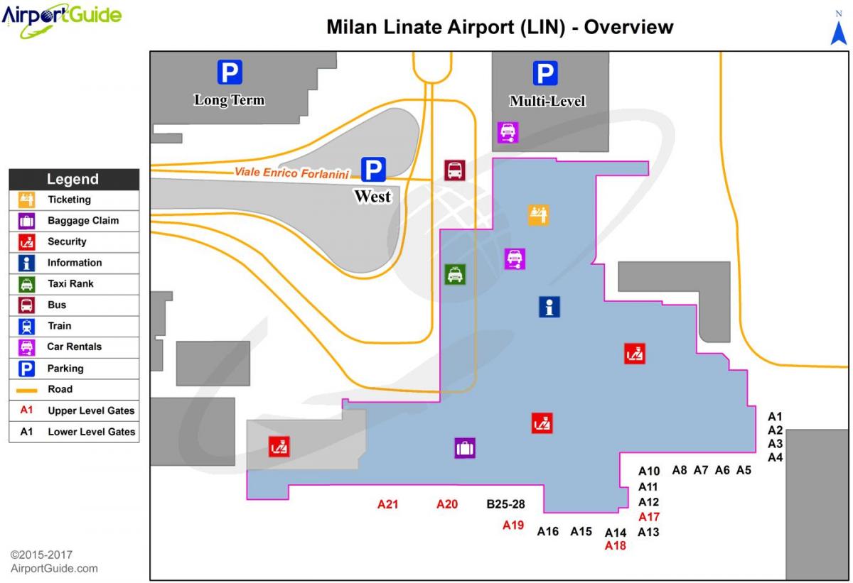 ミラノのミラノ-リナーテの地図