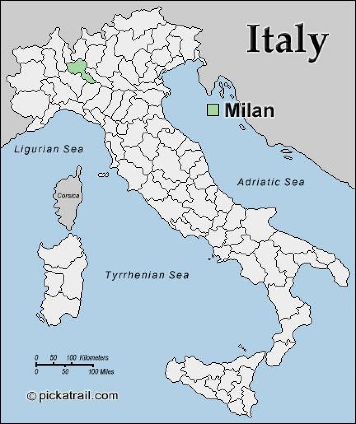 地図のミラノ地図欧州