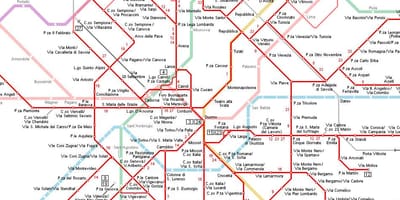 路地図のミラノイタリア