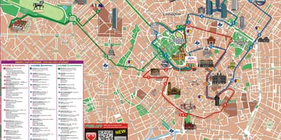 ミラノのホテルツアーの地図