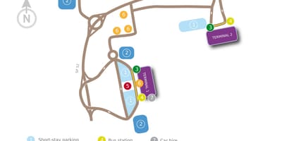 ミランマルペンサには第1ターミナルの地図