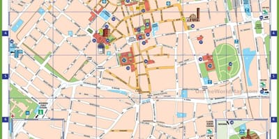 ミラノイタリアの名所を地図