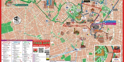 ミラノのファミリー向けホテル地図