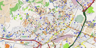 地図のミラノのベルガモ