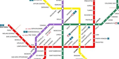 ミラノイタリア駅で地図