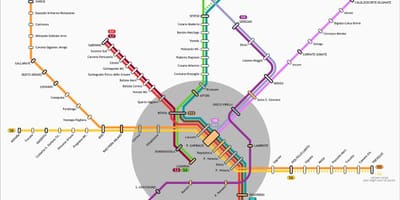 地図のミラノの乗継 