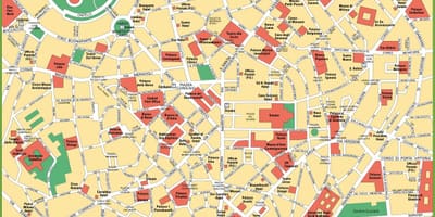 市内地図のミラノイタリア