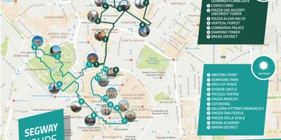 ミラノを歩くツアーの地図