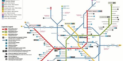 ミラノの輸送地図