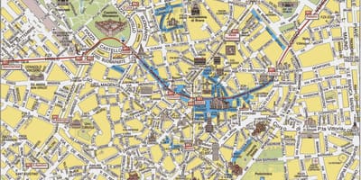 ミラノの市内地図が見