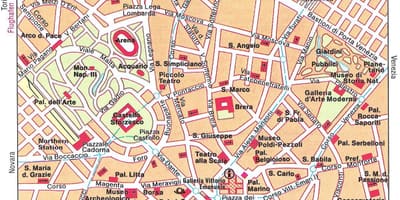 ミラノイタリアの地図観光