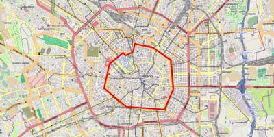 ミラノ地区のc地図